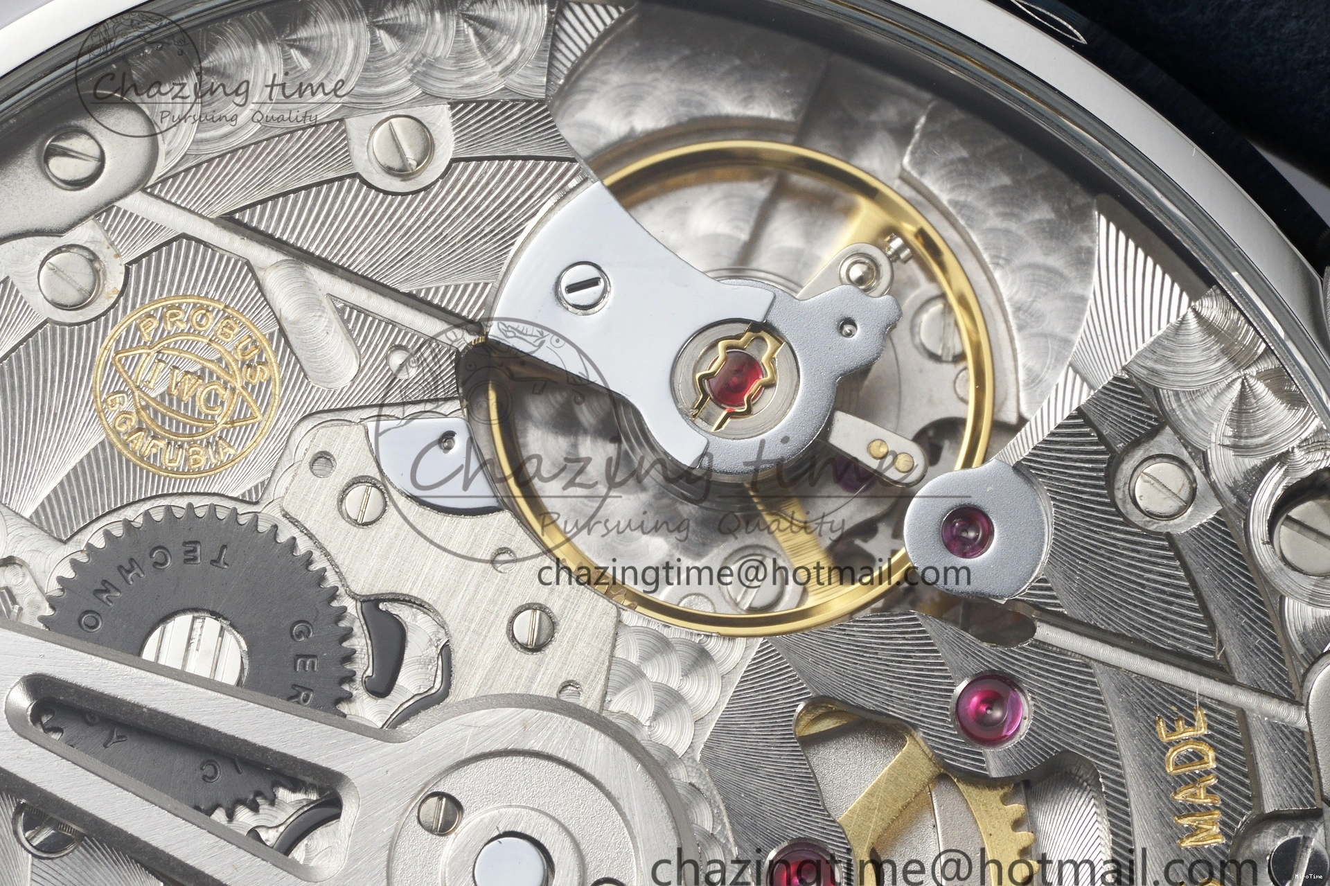 MIROTIME 0413 ZeroBulk Portuguese Real PR IW500715 SS AZF 1:1 Best Edition White Blue Dial on Blue Leather Strap A 7034